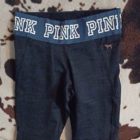 Victoria's Secret PINK Leggings - Blue and White - Picture 3 of 11